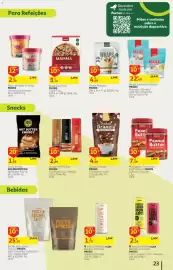 Folheto Auchan Página 23: Batido Substituto Refeição Prozis €22,49, Granola Proteica Prozis €4,49