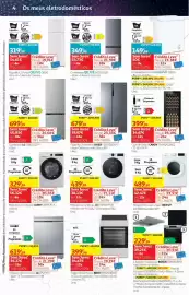 Folheto Auchan Página 33: Frigorífico Americano Haier HSR3918ENPG €679,99, Máquina de lavar e secar indesit €489,99