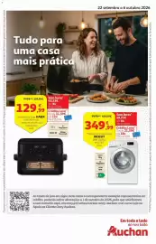 Folheto Auchan Página 36: Máquina de lavar roupa indesit €349,99, Fritadeira Air Fryer Haier HAF3ADW 011 €129,99
