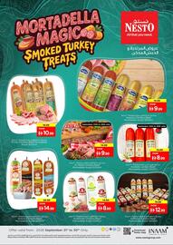 Nesto catalogue Page 2: MORTADELLA MAGICO SMOKED TURKEY TREATS مرتدية بقري الساري ed Mortadele Fl Meezan Meezan Meezan