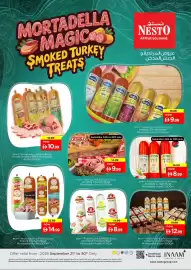 Nesto catalogue Page 2: MORTADELLA MAGICO SMOKED TURKEY TREATS مرتدية بقري الساري ed Mortadele Fl Meezan Meezan Meezan