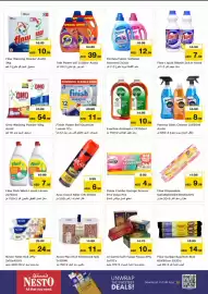 Nesto catalogue Page 6: FORMULA FORMULA flow DETERGENT POWDE Quick Che POWDER 16.99 AED 10.99 Flow Washing Powder Asstd. 3Kg