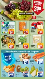 REWE DE tilbudsavis uge 39 Side 12: Fridas Gemüse Mungobohnen-keimlinge €0,99, Möhrenstifte €0,79