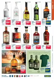 Makro leták Strana 21: JACK DANIEL'S 40 %, HONEY 35 %, FIRE 35 %, APPLE 35 % €565,00, ZACAPA SOLERA 40 % €1.199,00