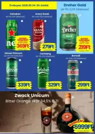Magnetic akciós újság hét 39 Oldal 8: Borsodi vilagos sor €299,00, Carlsberg sör €329,00