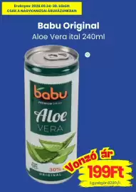 Magnetic akciós újság hét 39 Oldal 9: Érvényes: 2026.09.24-30. között CSAK A NAGYKANIZSAI ÁRUHÁZUNKBAN Babu Original Aloe