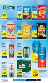 Tesco akciós újság hét 39 Oldal 22: Chio hula hoops €449,00, Pilsner Urquell dobozos világos sör €2.399,00
