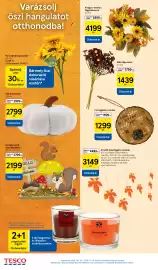 Tesco akciós újság hét 39 Oldal 30: Tök dekoráció €2.799,00, Virágos-levéles függőkoszorú €4.199,00