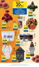Tesco akciós újság hét 39 Oldal 31: Kápolna sírgyertya €1.519,00, Gyertyatartó angyal €2.399,00