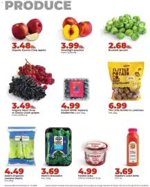 Hy-Vee weekly ad week 39 Page 10: Grapery Moon Drop or Cherry Crush grapes €3,49, Josie's Organics romaine hearts €4,49