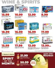 Hy-Vee weekly ad week 39 Page 42: Modelo or Pacifico €16,99, Lucky One lemonade or tea €17,99