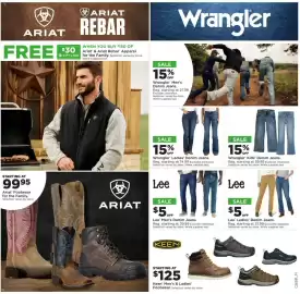 Mills Fleet Farm weekly ad week 39 Page 15: Wrangler Kids' Denim Jeans, Wrangler Ladies' Denim Jeans