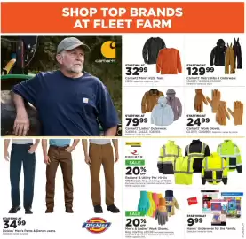 Mills Fleet Farm weekly ad week 39 Page 16: Dickies Men's Pants & Denim Jeans €34,99, Carhartt Work Gloves €24,99