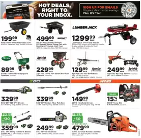 Mills Fleet Farm weekly ad week 39 Page 17: Agri-Fab 130-lb. Tow Smart Broadcast Spreader €229,99