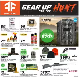 Mills Fleet Farm weekly ad Page 1: Muddy ProCam 28 Trail Camera Combo €69,99, Kent Fasteel 2.0 €2,00