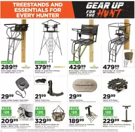 Mills Fleet Farm weekly ad Page 12: Rivers Edge 2-Person Lockdown Treestand €429,99, Hunter Safety System Gear Hoist €29,99