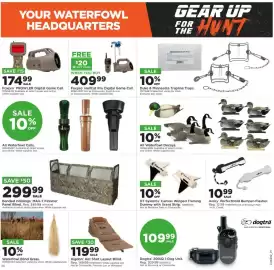 Mills Fleet Farm weekly ad Page 20: Waterfowl Blind Grass, Foxpro HellCat Pro Digital Game Call €409,99