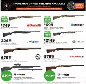 Mills Fleet Farm weekly ad Page 4: Cz Drake Over Under Shotgun €679,99, Maverick 88 Field Shotguns €224,99