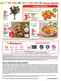 Catalogue Auchan Supermarché | Saveurs d'Asie supers page 7: Baguette €3,30, Bouquet de 10 roses €3,49