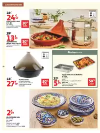 Catalogue Auchan | Cuisine gourmande hypers page 20: TAJINE Ø 30 CM €27,49, PLAT À FOUR 35 X 26 CM EN INOX €5,99