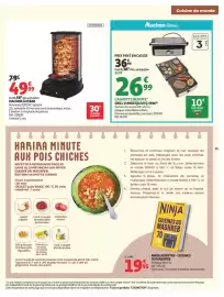 Catalogue Auchan | Cuisine gourmande hypers page 21: KITCHENCOOK MACHINE À KEBAB €49,99, QILIVE Grill viande €26,99
