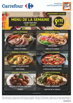 Carrefour | MENU DE LA SEMAINE (valable jusqu'au 26-09)