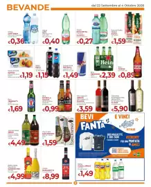 Volantino Supermercati Nonna Isa Pagina 8: Vino in brik SanCrispino €1,59, Bellini, Spritz, Spumante Santero 958 €4,99