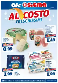 Volantino Ok Sigma Pagina 1: AIA Carne al Fuoco Hamburger Classico €1,49, Galbani Formaggio Bel Paese €0,99