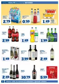 Volantino Ok Sigma Pagina 14: Notte Rossa vini vari tipi €3,99, Fanta Sprite vari tipi €1,49