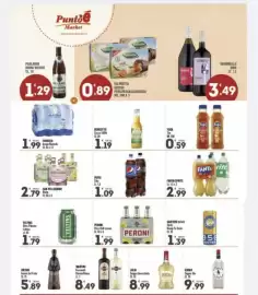 Volantino Punto é market Pagina 4: Martini Vermouth Bianco/Rosso €8,49, Peroni Bira Chill Lemon €1,99