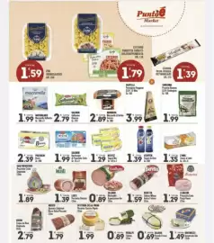Volantino Punto é market Pagina 5: Yogurt Mio Nestlé €1,29, Galbani Hamburger di Prosciutto Cotto €1,99