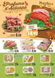 Volantino Mazzeo Supermercati Pagina 3: Spiedini di carne mista €8,49, Arrosto in rete di suino €6,90