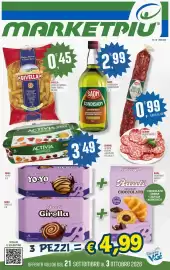 Volantino Marketpiù Pagina 1: Bauli Yo-Yo €4,99, Divella pasta di semola varie trafile €0,45