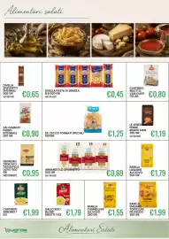 Volantino Sugros Pagina 20: Le veneziane penne rigate mais €1,19, Granoro dedicato tagliatelle uovo €0,95