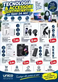 Volantino A Casa Mia Pagina 17: Unico cuffie gaming €13,99, Unico supporto da tavolo per smartphone e tablet €2,49