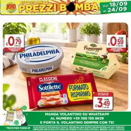 Volantino Jero Market settimana 38 Pagina 5: RITORNANO-I JERO PREZZI BOMBA dal 18/09 MARKET al 24/09 €1,15 €0.79 100 GR