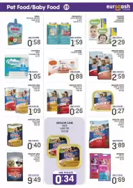 Volantino Eurocash Pagina 25: Cotonet salviette bebé €0,89, Miglior gatto paté classici €0,27