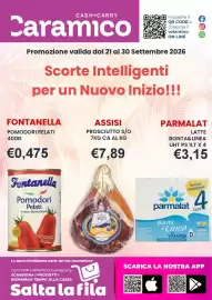 Volantino Caramico Pagina 1: Parmalat Latte Bonta&Linea €3,15, Fontanella Pomodori Pelati €0,47