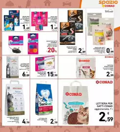 Volantino Spazio Conad Pagina 5: Lettiera per gatti Conad agglomerante €2,59, Lettiera per gatti natural Almo Nature €6,89