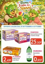 Volantino Sanitaria Demma Pagina 1: Pampers Progressi €25,50, Plasmon Omogeneizzati frutta €2,49