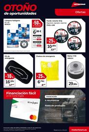Catálogo MotorTown Página 8: Kit de emergencia €16,19, Pool Line funda volante Grip €10,49