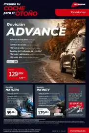 Catálogo MotorTown Página 3: Prepara tu COCHE para el OTOÑO Revisión ADVANCE Relleno de líquidos (dirección, anticongelante