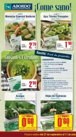 Folleto Abordo Página 2: Ajos Tiernos Troceados €1,99, Menestra Especial Verduras €2,79