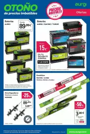 Catálogo Aurgi Página 7: Aurgi baterías €89,99, Aurgi escobilla metálica racing €3,00