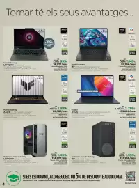 Catálogo El Corte Inglés Página 4: Lenovo - ordinador de taula gaming €1.499,00, Asus - portátil gaming €1.799,99