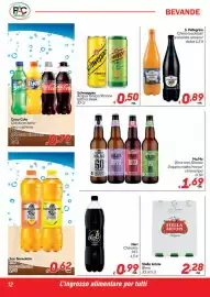 Volantino Pac Cash&Carry Pagina 12: Ma.Ma Birra non filitrata €1,69, S. Pellegrino Chinò €0,89