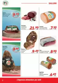 Volantino Pac Cash&Carry Pagina 2: Fiorucci Guanciale al pepe €9,49, Viani Prosciutto Mattonella €8,90