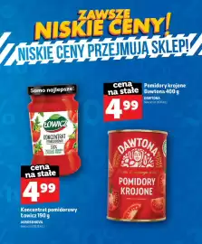 Topaz gazetka Strona 26: Pomidory krojone Dawtona €4,99, Koncentrat pomidorowy Łowicz €4,99