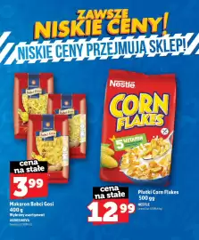Topaz gazetka Strona 28: Płatki Corn Flakes Nestlé €12,99, Makaron Babci Gosi €3,99