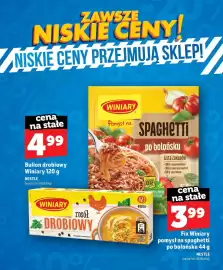 Topaz gazetka Strona 33: Fix Winiary Pomysł na spaghetti po bolońsku €3,99, Bulion drobiowy Winiary €4,99